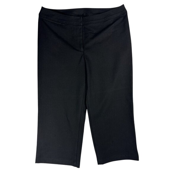 Chicos Black Tailored Cropped Dress Pants Size 0.5 Womens Cotton/Polyester Blend - Picture 1 of 4